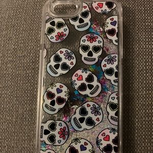 Sugar skull moving glitter phone case Iphone 6